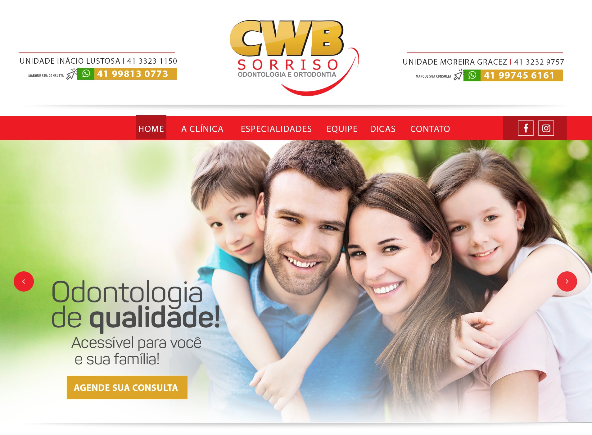 NOVIDADE: Conheça o novo site da CWB Sorriso Odontologia e Ortodontia